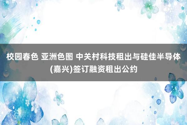 校园春色 亚洲色图 中关村科技租出与硅佳半导体(嘉兴)签订融资租出公约