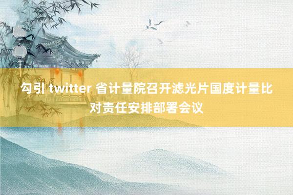 勾引 twitter 省计量院召开滤光片国度计量比对责任安排部署会议